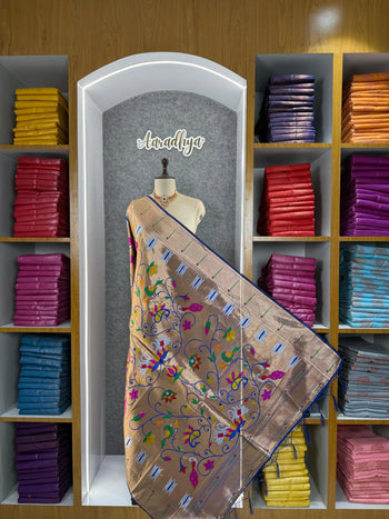 Paithani Soft Silk Rajhans Jaal Dupatta