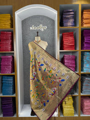 Paithani Soft Silk Rajhans Jaal Dupatta