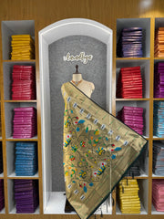 Paithani Soft Silk Rajhans Jaal Dupatta