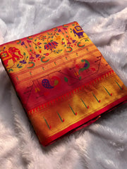 Brocade Tissue Silk Paithani Sarees