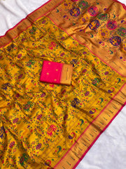 Brocade Tissue Silk Paithani Sarees
