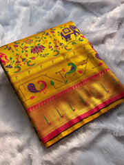Brocade Tissue Silk Paithani Sarees