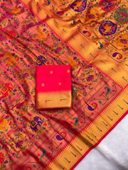 Brocade Tissue Silk Paithani Sarees