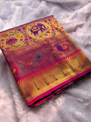 Brocade Tissue Silk Paithani Sarees