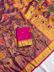 Brocade Tissue Silk Paithani Sarees