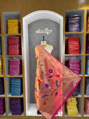 Paithani Jacquard Peacock (Mor) Jaal Dupatta