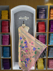 Paithani Soft Silk Lotus Jaal Dupatta