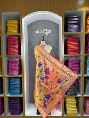 Paithani Soft Silk Lotus Jaal Dupatta