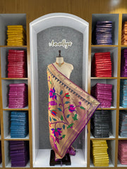 Paithani Soft Silk Lotus Jaal Dupatta