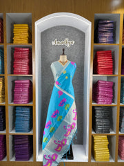 Most Trending Swan Lotus Khadi Raw SIlk Paithani Saree