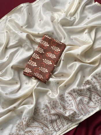 Pure Kota Silk All-Over Embroidery Work Saree