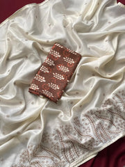 Pure Kota Silk All-Over Embroidery Work Saree