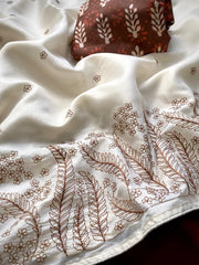 Pure Kota Silk All-Over Embroidery Work Saree