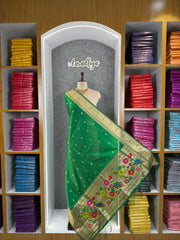 Pure Paithani Silk Weaving Zari Paithani Duppata