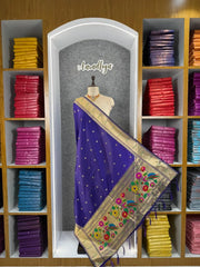 Pure Paithani Silk Weaving Zari Paithani Duppata