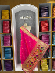 Pure Paithani Silk Weaving Zari Paithani Duppata