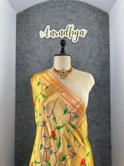 Peacock Pallu & Gold Zari Border Paithani Silk Saree
