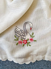 Pure Kota Doriya Swan Embroidery Saree
