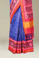 Double Ikkat Printed Gujarati Patola Saree