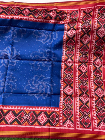 Double Ikkat Printed Gujarati Patola Saree
