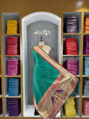 Pure Paithani Zari Border Parrot Motif Pallu Dupatta