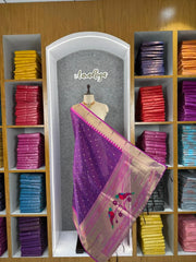Pure Paithani Zari Border Parrot Motif Pallu Dupatta