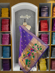 Pure Paithani Multicolor Parrot Weaving Motif Pallu Dupatta