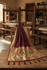 Paithani Weaving Premium Meenakari Heavy Dupatta