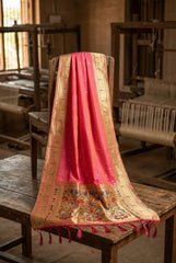 Paithani Weaving Premium Meenakari Heavy Dupatta