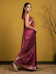 Organza Jamdani Dark Shades Designer Saree