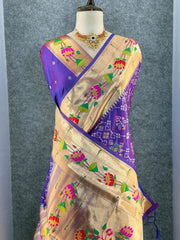 Royal Kanchivaram Patola Paithani Silk Saree