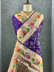 Royal Kanchivaram Patola Paithani Silk Saree