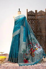Akha Trij Meena Weaving Paithani Saree