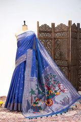 Akha Trij Meena Weaving Paithani Saree