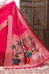 Akha Trij Meena Weaving Paithani Saree