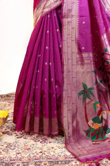 Akha Trij Meena Weaving Paithani Saree