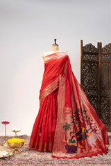 Akha Trij Meena Weaving Paithani Saree