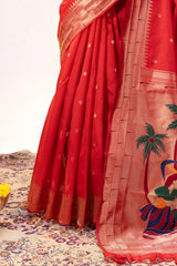 Akha Trij Meena Weaving Paithani Saree
