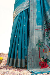 Akha Trij Meena Weaving Paithani Saree