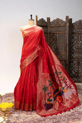 Akha Trij Meena Weaving Paithani Saree