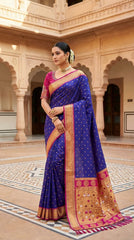 Soft Silk Meenkari Hansraj Paithani Saree