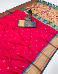 Soft Silk Meenkari Hansraj Paithani Saree