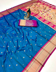 Soft Silk Meenkari Hansraj Paithani Saree