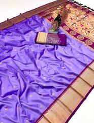 Soft Silk Meenkari Hansraj Paithani Saree