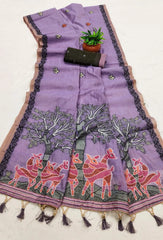 Soft Pure Muga Cotton Rich Pallu Saree