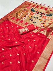 Traditional Paithani Soft Paithani Silk Rich Pallu Saree