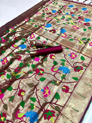 Pure Silk Kanchipuram Full Body Weaving Wedding Special Saree