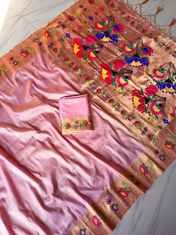 Super Hit Brocade Tissue Silk Paithani Saree