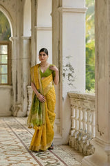 Ikkat Soft Desi Raw Silk Saree