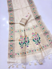 Soft Tussar Silk Pastel Paithani Saree